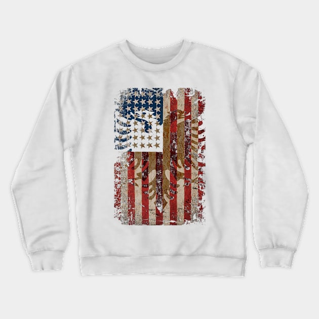 Albanian American Flag Albania Usa Roots Pride Premium Crewneck Sweatshirt by Stick Figure103